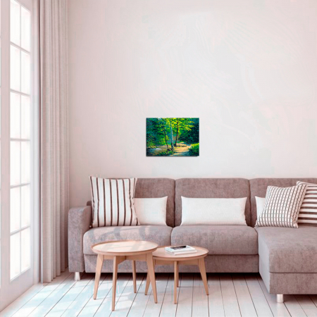 Pictura pe numere, cu sasiu, Mesteceni, 40x50 cm [2]