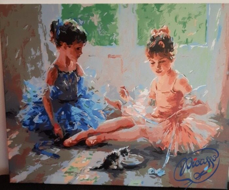 Pictura pe numere, Micutele balerine 40x50 cm [2]