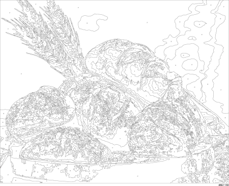 Set pictura pe numere, cu sasiu, Miros de paine, 40x50 cm [2]
