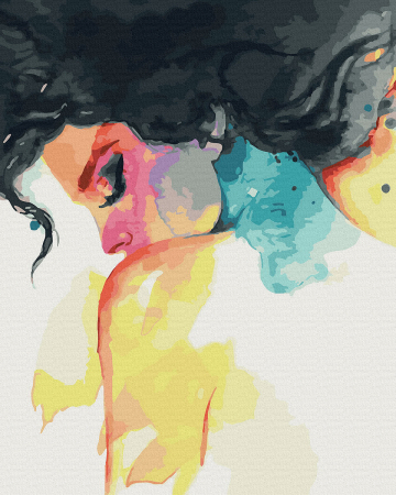 Set pictura pe numere, cu sasiu, Portret pastel, 40x50 cm [0]