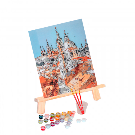 Pictura pe numere, cu sasiu, Turnurile Vechiului Oras, 40x50 cm [1]