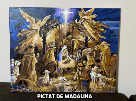 Set pictura pe numere, cu sasiu, Nasterea Pruncului [1]