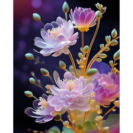 Dimensiune clasica 40x50cm - Set pictura pe numere, cu sasiu, Trezire, 40x50 cm