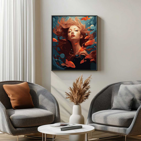 Set pictura pe numere, cu sasiu, Prieteni tacuti, 40x50 cm [2]