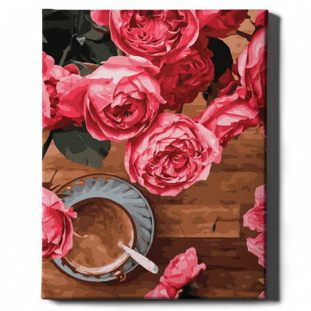 Set pictura pe numere, cu sasiu, Un moment pentru mine, 40x50 cm [1]