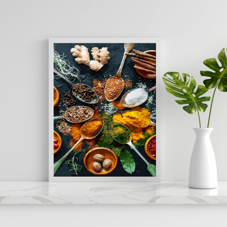 Set pictura pe numere, cu sasiu, Condimente, 40x50 cm [2]