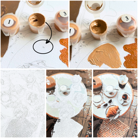 Set pictura pe numere, cu sasiu, Condimente, 40x50 cm [8]