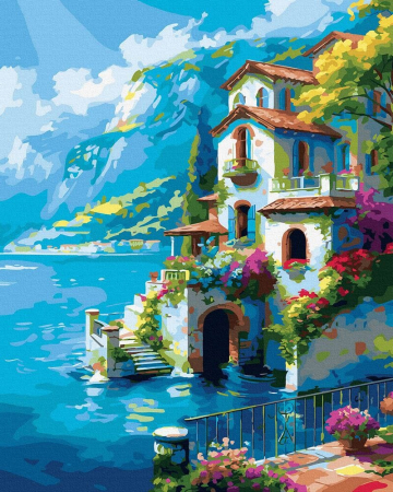 Dimensiune clasica 40x50cm - Set pictura pe numere, cu sasiu, Regatul marii, 40x50 cm