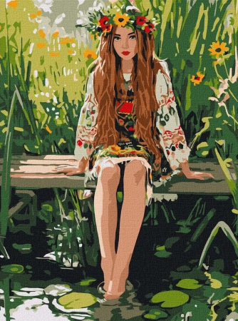 Picturi pe numere dimensiuni mici și medii – ușor de realizat, perfecte pentru orice spațiu - Set pictura pe numere, cu sasiu, Ochi de dor, 30x40 cm