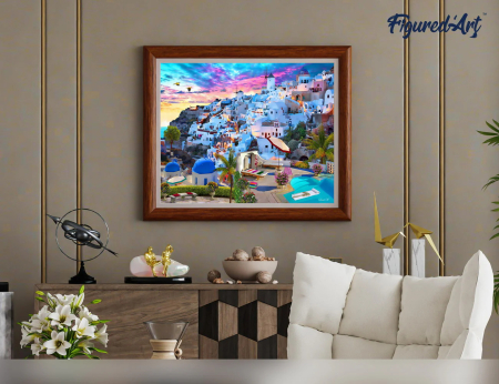 Set pictura pe numere, cu sasiu, Peisaj din Grecia, 40x50 cm [2]