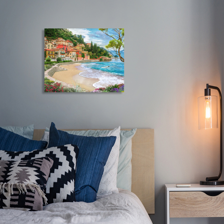 Pictura pe Numere, cu sasiu, Oras la Mare, 40x50 [5]