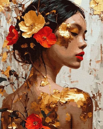 Picturi pe numere - Set pictura pe numere, cu sasiu, Zeita elegantei, 40x50 cm