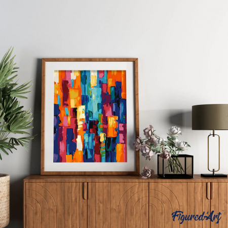 Set pictura pe numere, cu sasiu, Energie abstracta, 40x50 cm [2]