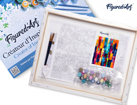 Set pictura pe numere, cu sasiu, Energie abstracta, 40x50 cm [3]