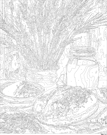 Set pictura pe numere, cu sasiu, Paine si sare, 40x50 cm [2]