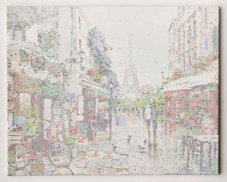 Pictura pe numere, cu sasiu, Paris in Spring, 40x5o cm [3]