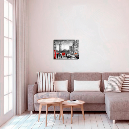 Pictura pe numere, cu sasiu, London in the Rain [2]