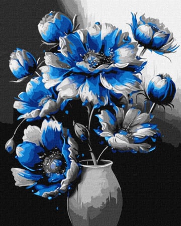 Dimensiune clasica 40x50cm - Set pictura pe numere, cu sasiu, Perfectiunea liniilor - extra culori metalizate, 40x50 cm