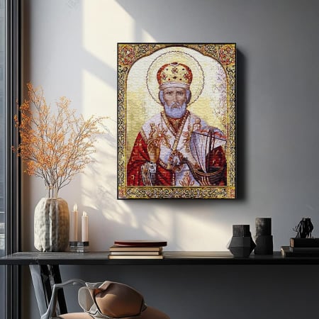 Set pictura pe numere, cu sasiu, Sf. Nicolae, 40x50 cm [3]