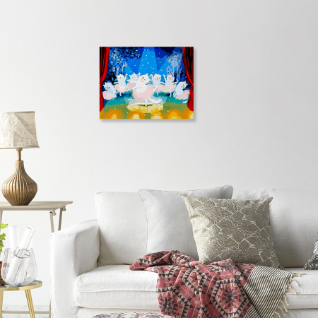 Set pictura pe numere, cu sasiu, Pisici - balerine [5]