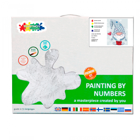 Pictura pe numere, cu sasiu, Pitic, 20x30 cm [5]