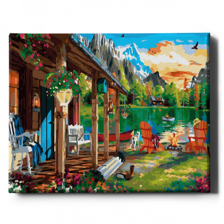 Set pictura pe numere, cu sasiu, Departe de oras, 40x50 cm [1]