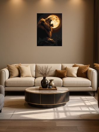 Set pictura pe numere, cu sasiu, Pradator nocturn, 30x40 cm [1]