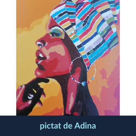 Pictura pe Numere, cu sasiu, Portret African [3]