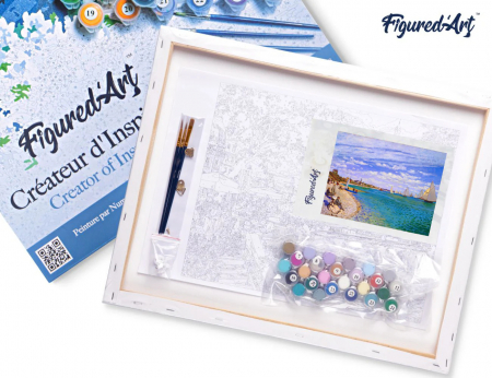 Set pictura pe numere, cu sasiu, Regata la Sainte-Adresse - Monet, 40x50 cm [4]