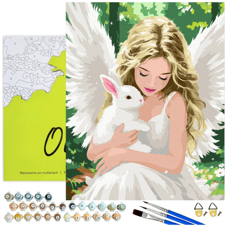 Set pictura pe numere, cu sasiu, Prieten divin, 40x50 cm [1]