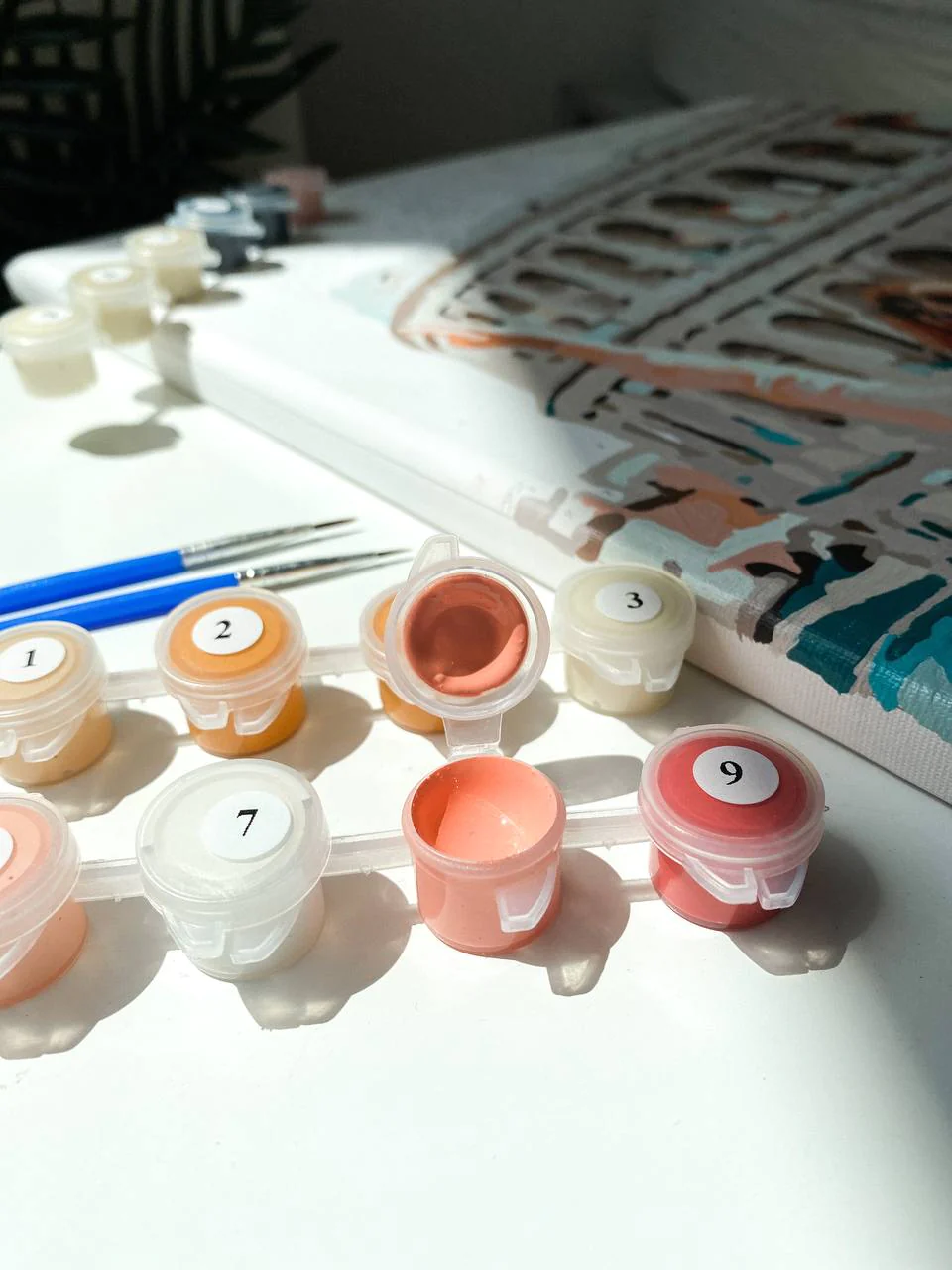 Set pictura pe numere, cu sasiu, Privind la luna, 40x50 cm [3]