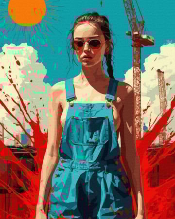 Picturi pe numere - et pictura pe numere, cu sasiu, Invincibila, 40x50 cm