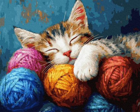 Picturi pe numere - Set pictura pe numere, cu sasiu, Mingi de vise, 40x50 cm