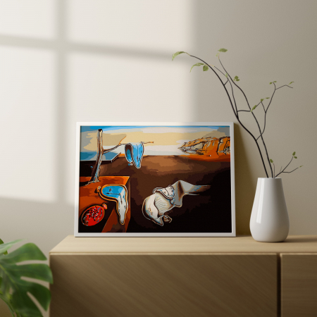 Set pictura pe numere, cu sasiu, Persistenta memoriei - Salvador Dali, 40x50 cm [3]