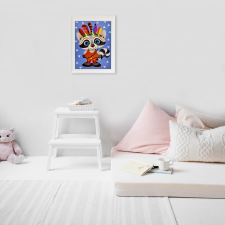 Pictura pe numere, cu sasiu, Raton Indian 20x30cm [6]