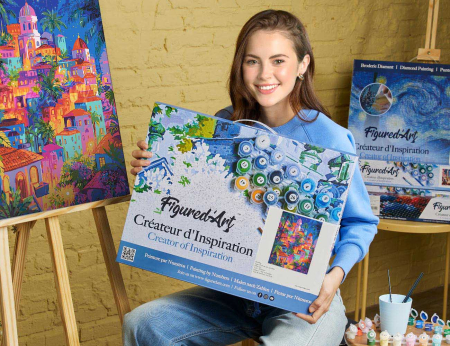 Set pictura pe numere, cu sasiu, Oras tropical de vis, 40x50 cm [7]