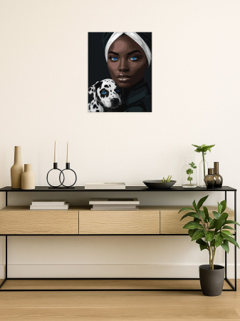 Set pictura pe numere, cu sasiu, Ochi albastri, 40x50 cm [1]