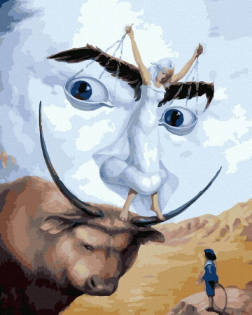 Dimensiune clasica 40x50cm - Set pictura pe numere, cu sasiu, Salvador Dali, 40x50 cm