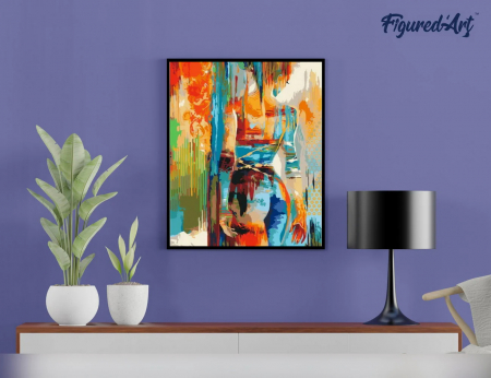 Set pictura pe numere, cu sasiu, Frumusete in culori, 40x50 cm [3]