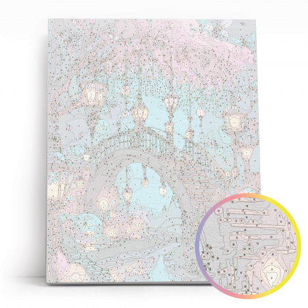 Set pictura pe numere, cu sasiu, Aleea fermecata, 40x50 cm [2]