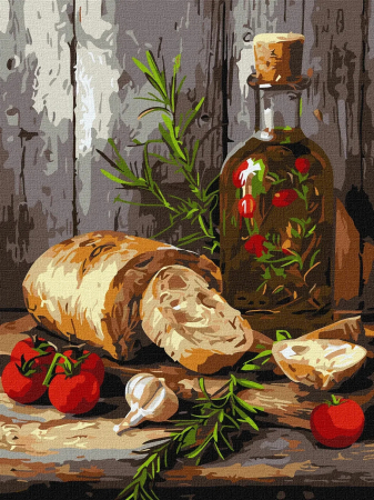 Picturi pe numere dimensiuni mici și medii – ușor de realizat, perfecte pentru orice spațiu - Set pictura pe numere, cu sasiu, Savoare mediteraneana, 30x40 cm