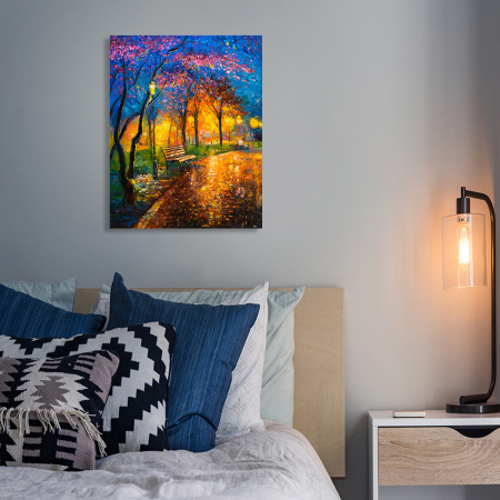 Set pictura pe numere, cu sasiu, Seara de toamna [4]
