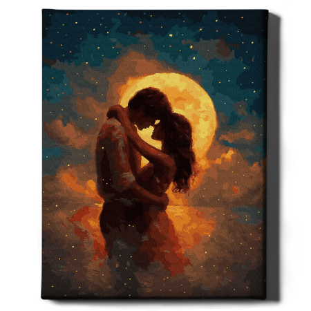 Set pictura pe numere, cu sasiu, Sub clar de luna, 40x50 cm [1]