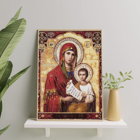 Set pictura pe numere, cu sasiu, Fecioara cu pruncul, 40x50 cm [2]