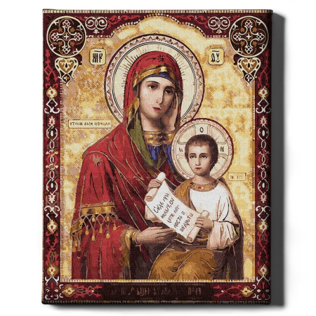 Set pictura pe numere, cu sasiu, Fecioara cu pruncul, 40x50 cm [1]