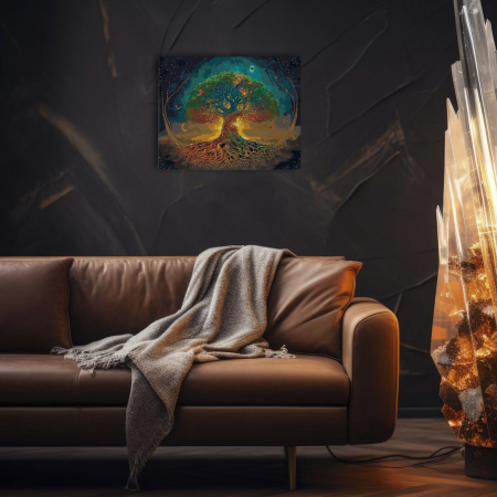 Set pictura pe numere, cu sasiu, Radacini cosmice, 40x50 cm [4]