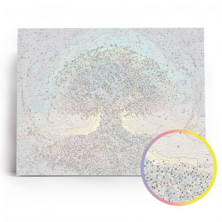 Set pictura pe numere, cu sasiu, Radacini cosmice, 40x50 cm [2]