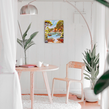 Set pictura pe numere, cu sasiu, Bay of Happiness, 40x50 cm [2]