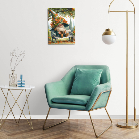 Set pictura pe numere, cu sasiu, Poveste din padure, 30x40 cm [2]