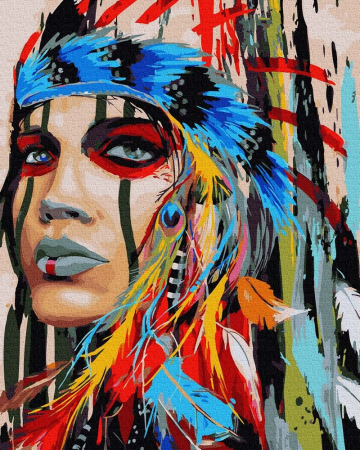 Set pictura pe numere, cu sasiu, Spirit liber, 40x50 cm [0]